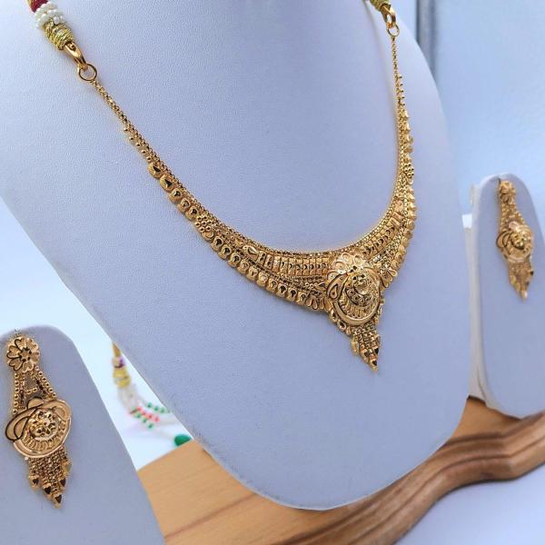 Gold Set ( Necklace with Jhale )