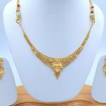 Gold Set ( Necklace with Jhale )