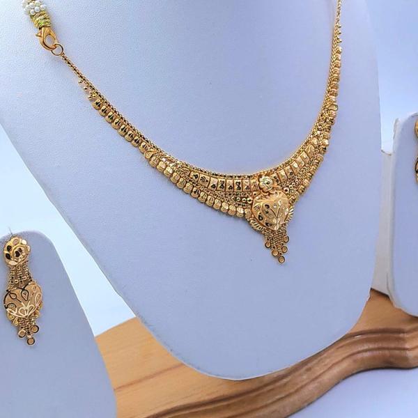 Gold Set ( Necklace with Jhale )