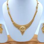 Gold Set ( Necklace with Jhale )