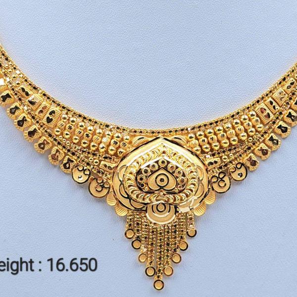 Gold Set ( Necklace with Jhale )