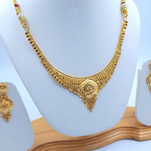 Gold Set ( Necklace with Jhale )