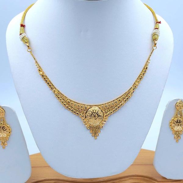 Gold Set ( Necklace with Jhale )