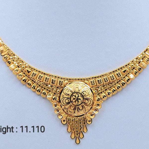 Gold Set ( Necklace with Jhale )