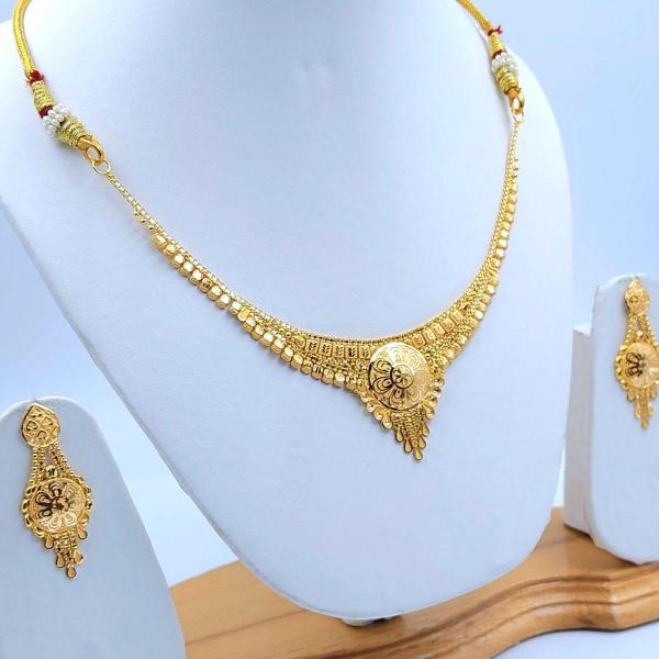 Gold Set ( Necklace with Jhale )