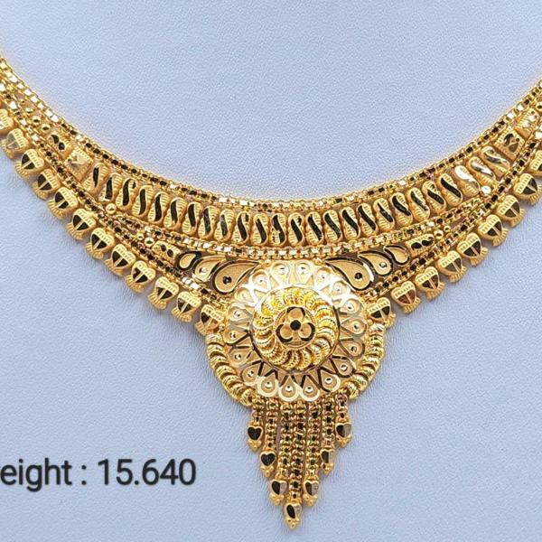 Gold Set ( Necklace with Jhale )