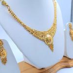 Gold Set ( Necklace with Jhale )