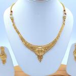 Gold Set ( Necklace with Jhale )