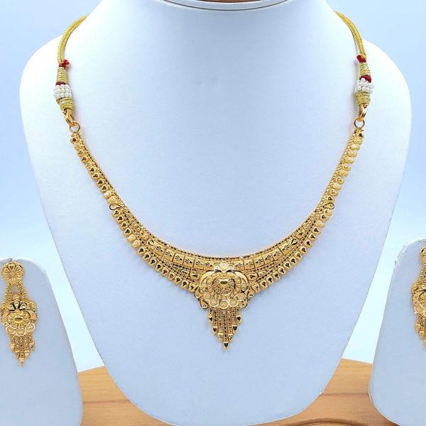 Gold Set ( Necklace with Jhale )