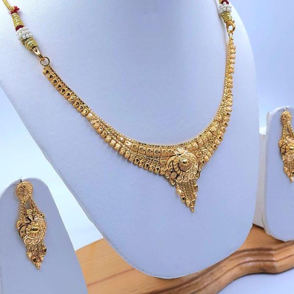 Gold Set ( Necklace with Jhale )