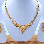 Gold Set ( Necklace with Jhale )