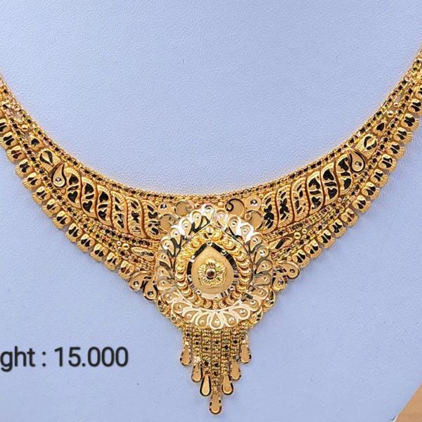 Gold Set ( Necklace with Jhale )