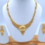 Gold Set ( Necklace with Jhale )