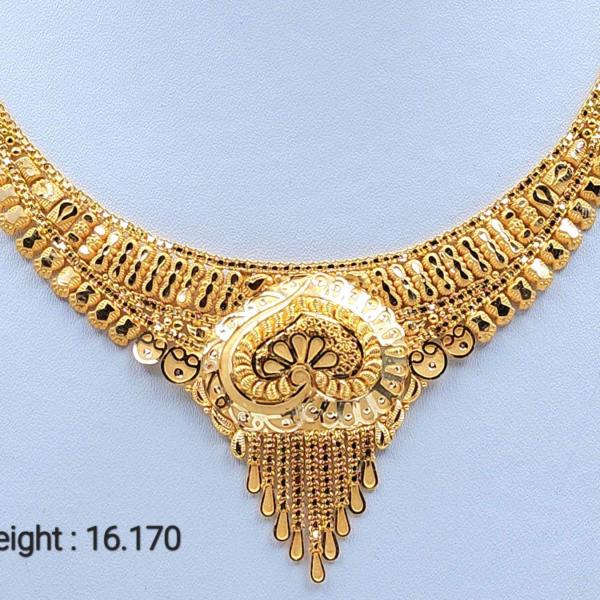 Gold Set ( Necklace with Jhale )