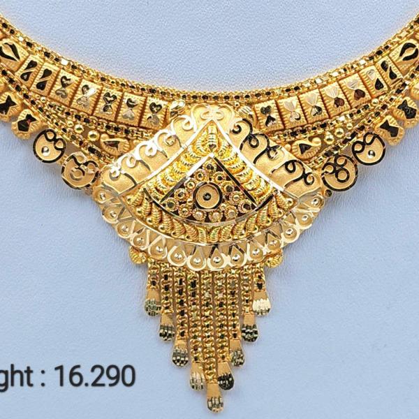 Gold Set ( Necklace with Jhale )