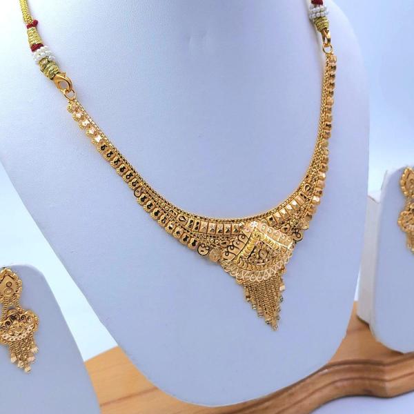 Gold Set ( Necklace with Jhale )