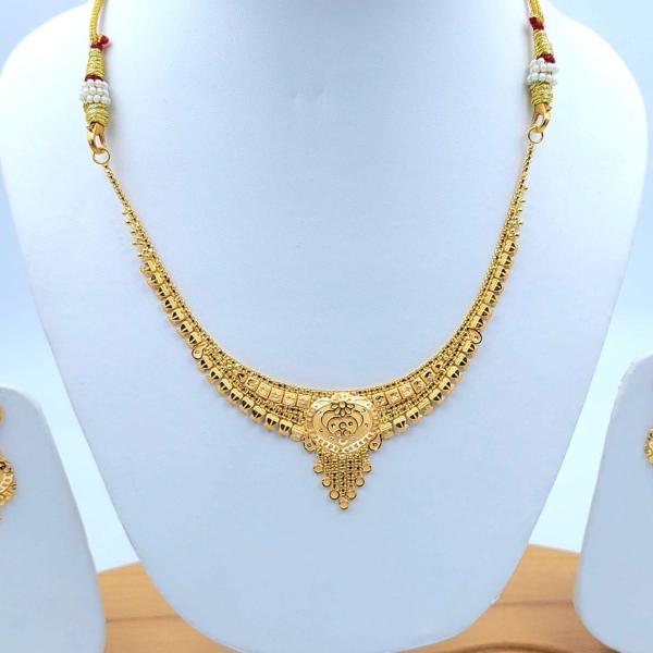 Gold Set ( Necklace with Jhale )