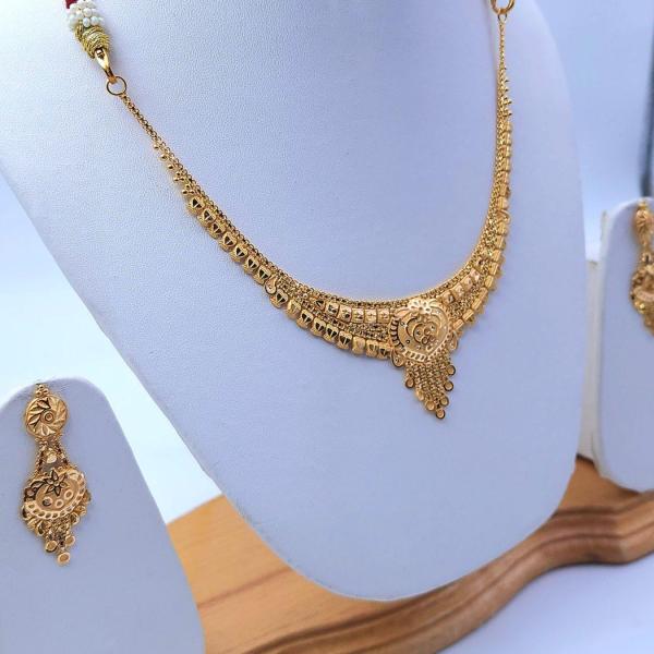 Gold Set ( Necklace with Jhale )