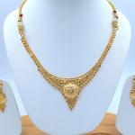 Gold Set ( Necklace with Jhale )