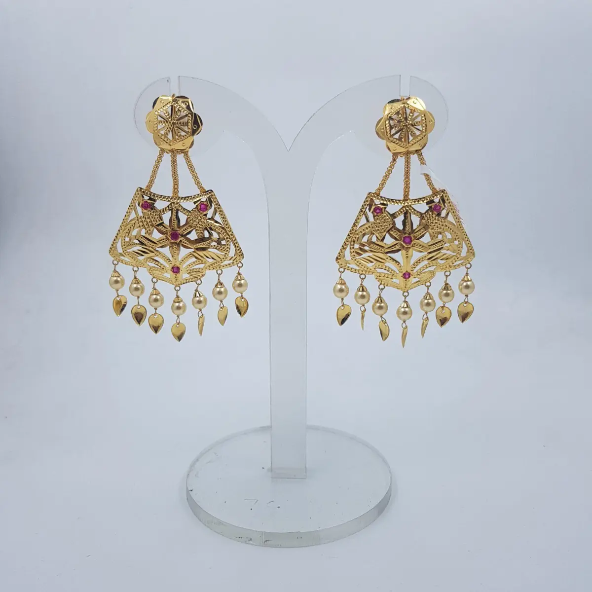 Designer Traditional Punjabi Jewellery Jadau Gold Kanta Pair