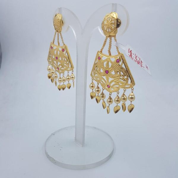 Designer Traditional Punjabi Jewellery Jadau Gold Kanta Pair