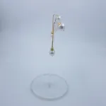 Gold Sui Dhaga/ Earrings For Women with White Pearls