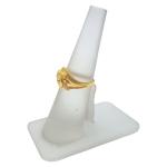 Floral Design Gold Adjustable Ladies Cast Band