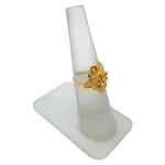 Floral Design Gold Adjustable Ladies Plain Ring 