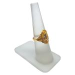 Gold Adjustable Ladies Ring with Beautiful Design 