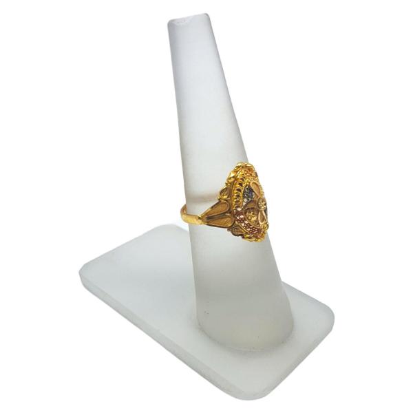 Gold Adjustable Ladies Ring with Beautiful Design 