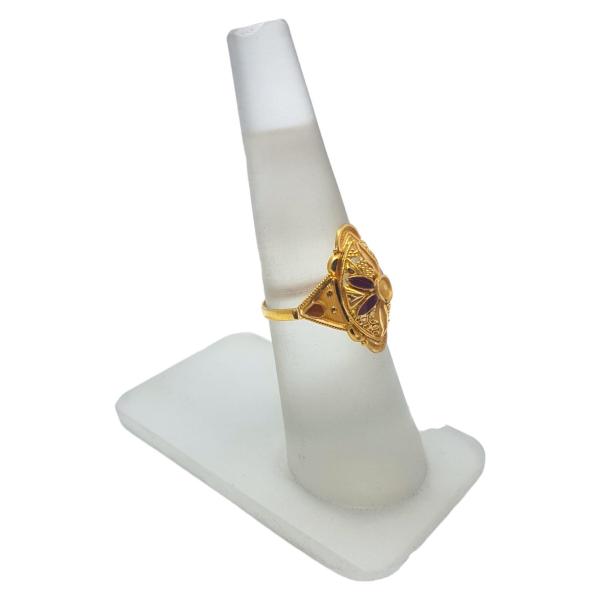 Adorable Gold Adjustable Plain Ring for Ladies 