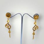 Gold long Earring with Beautiful Design