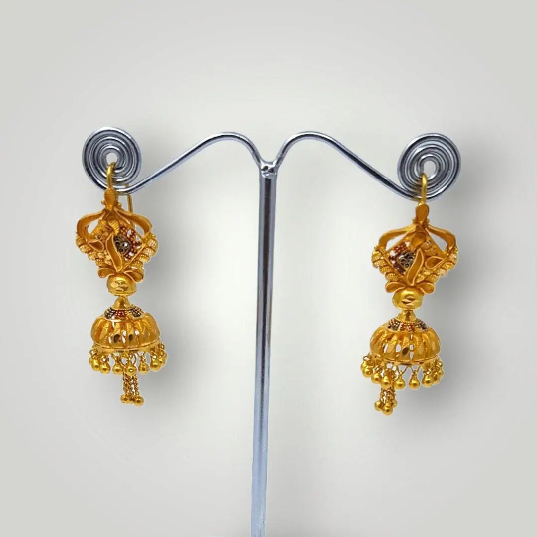 Gold Antique Jhumke For Ladies 