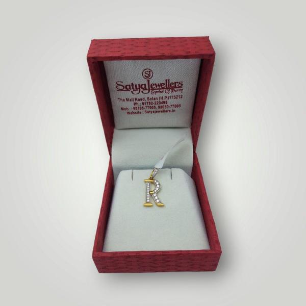 Beautiful Gold Zerkon Alphabet R Pendent