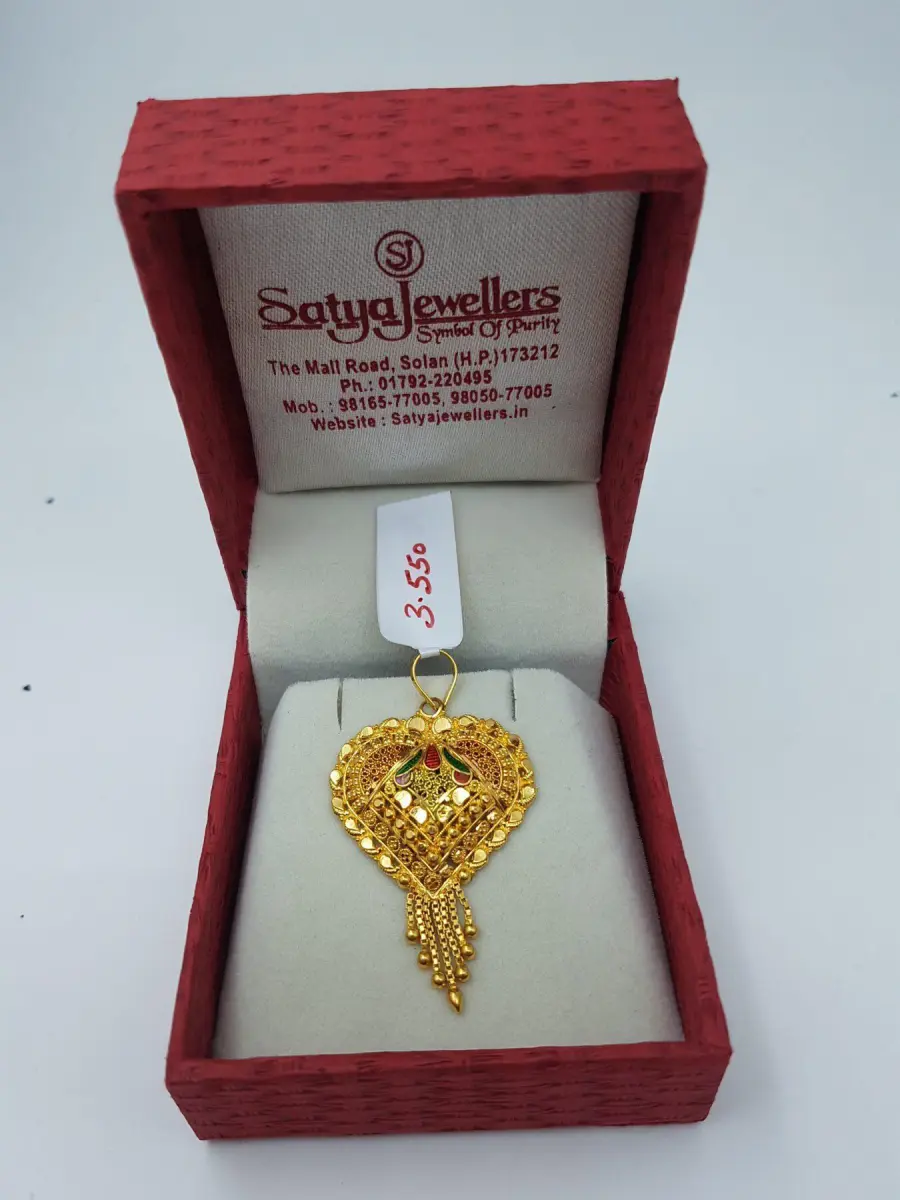 Beautiful Gold Pandent for Ladies in Plain Design 