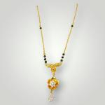 Beautiful Flower Degin Gold Small Mangal Sutra