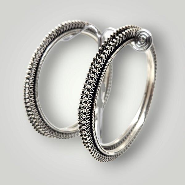 926 Sterling Silver Beautiful Bangles with Elegant Design Design 