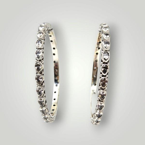 Beautiful Bangles With White Stone for ladies 