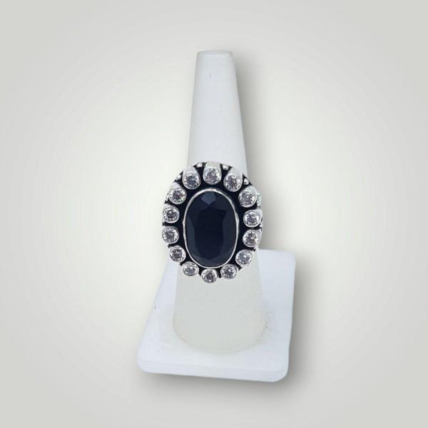 Beautiful Silver Ring With Black Stone