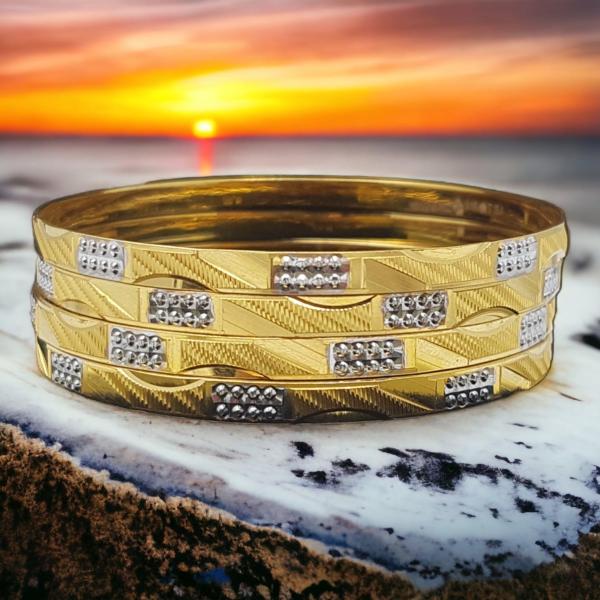 Attractive Gold Bangles with Amazing Design 