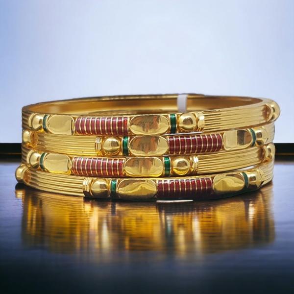 Attractive Gold Bangles with Amazing Design 