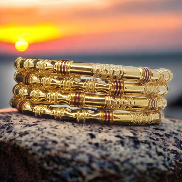 Adorable Fancy Gold Bangles for Ladies 