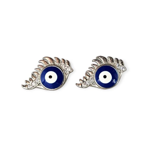 925 Sterling Silver Evil-Eye Tops in Dark Blue Colour