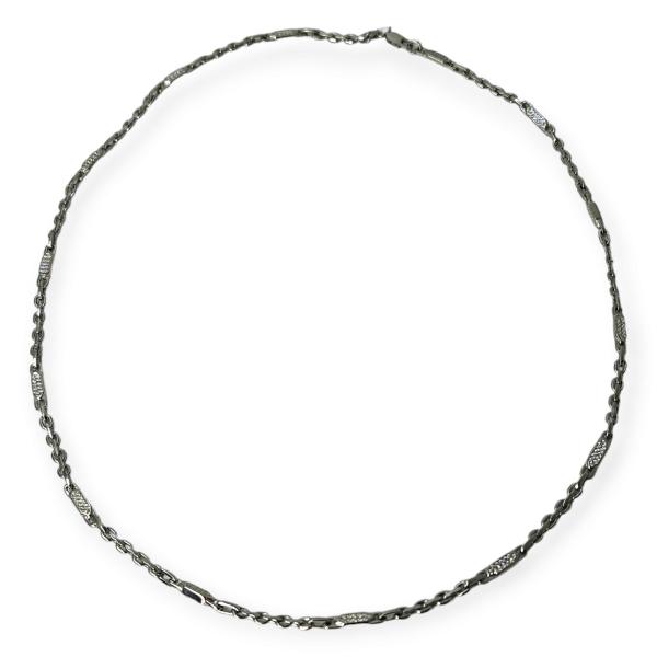 925 Sterling Silver Chain with Zerkons Studded in Fancy Design