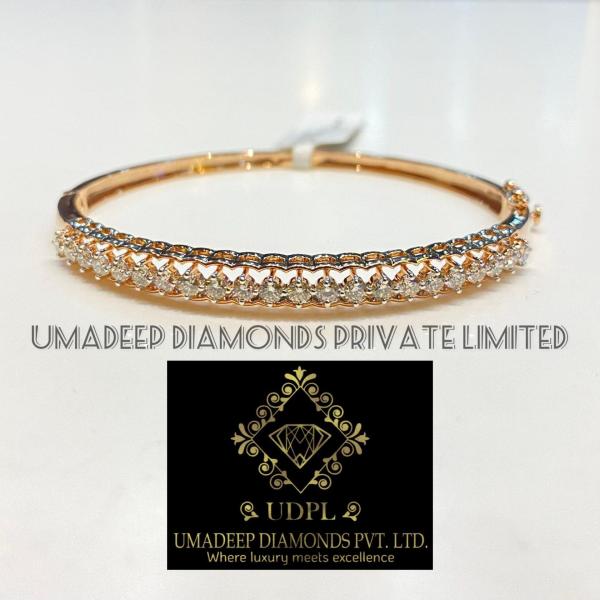 Rose Gold Diamond Bracelet In14k Purity