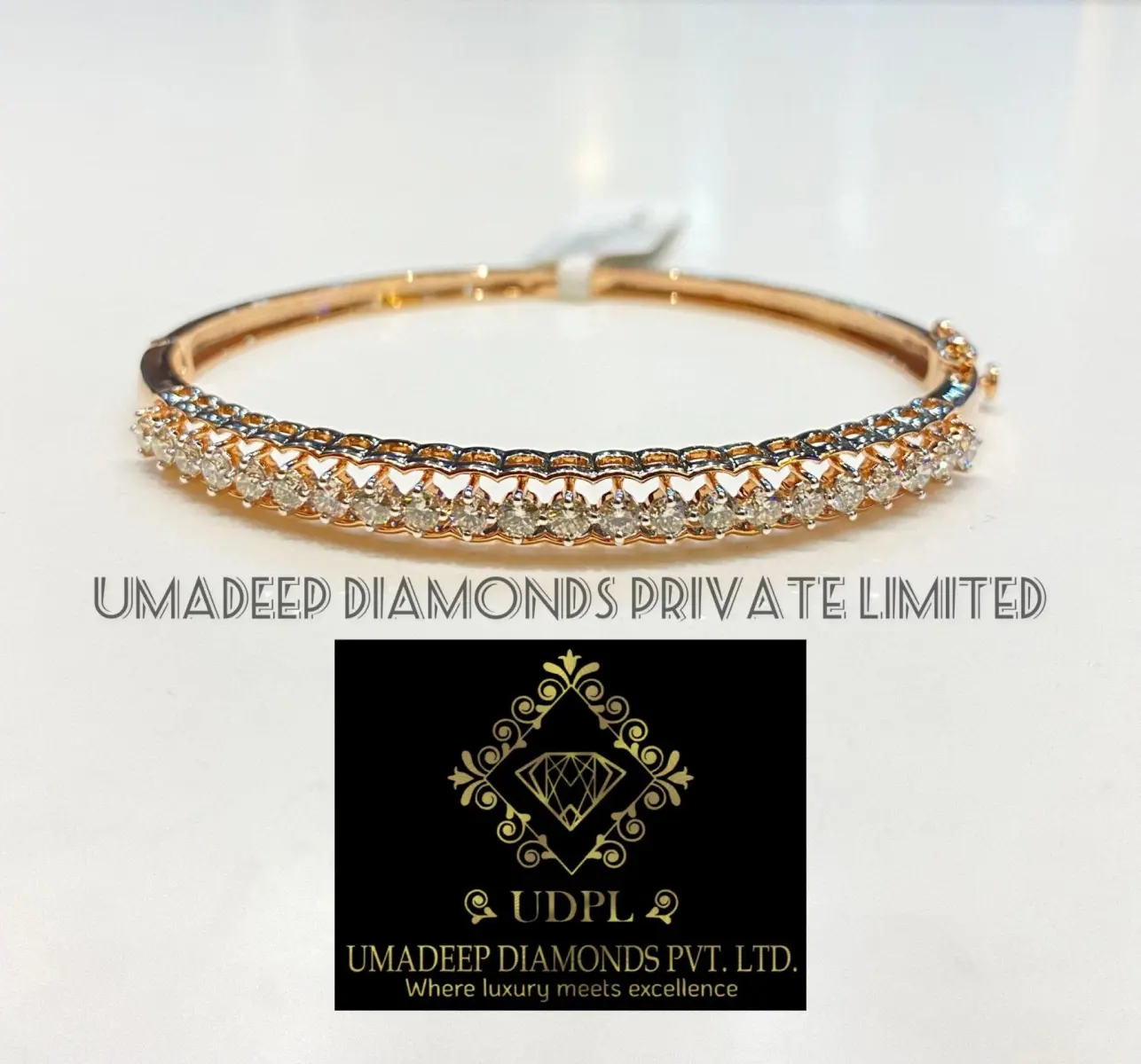 Rose Gold Diamond Bracelet In14k Purity