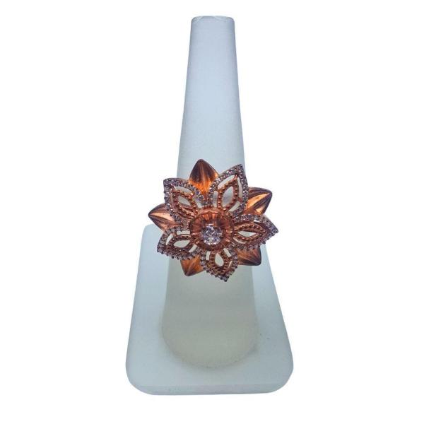 Gold Flower Shape Traditional Ring For Woman