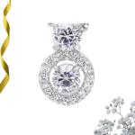 925 Sterling Silver Swarovski Zirconia Classic Pendent / Locket for Women & Girls