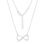 925 Sterling Silver Swarovski Zirconia Infinity Shape Pendent Chain