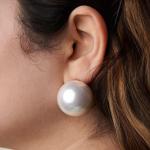 925 Sterling Silver Freshwater Pearl Shape Stud Earrings